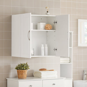 Armadietto pensile da bagno Mobile da parete per il cucina 2 ante 60x30x30cm Bianco FRG231-W
