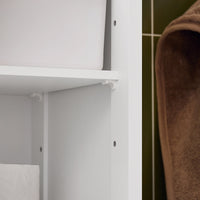 mobile a colonna bagno salvaspazio Bianco Con Cassetti Bianco-Naturale L32*A170*P30 cm, FRG236-WN