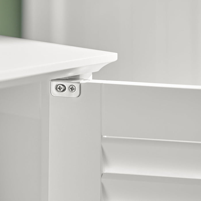 Mobiletto Bagno Cassettiera Bagno Armadietto Bagno Mobile Sottolavabo per Bagno Bianco FRG237-W