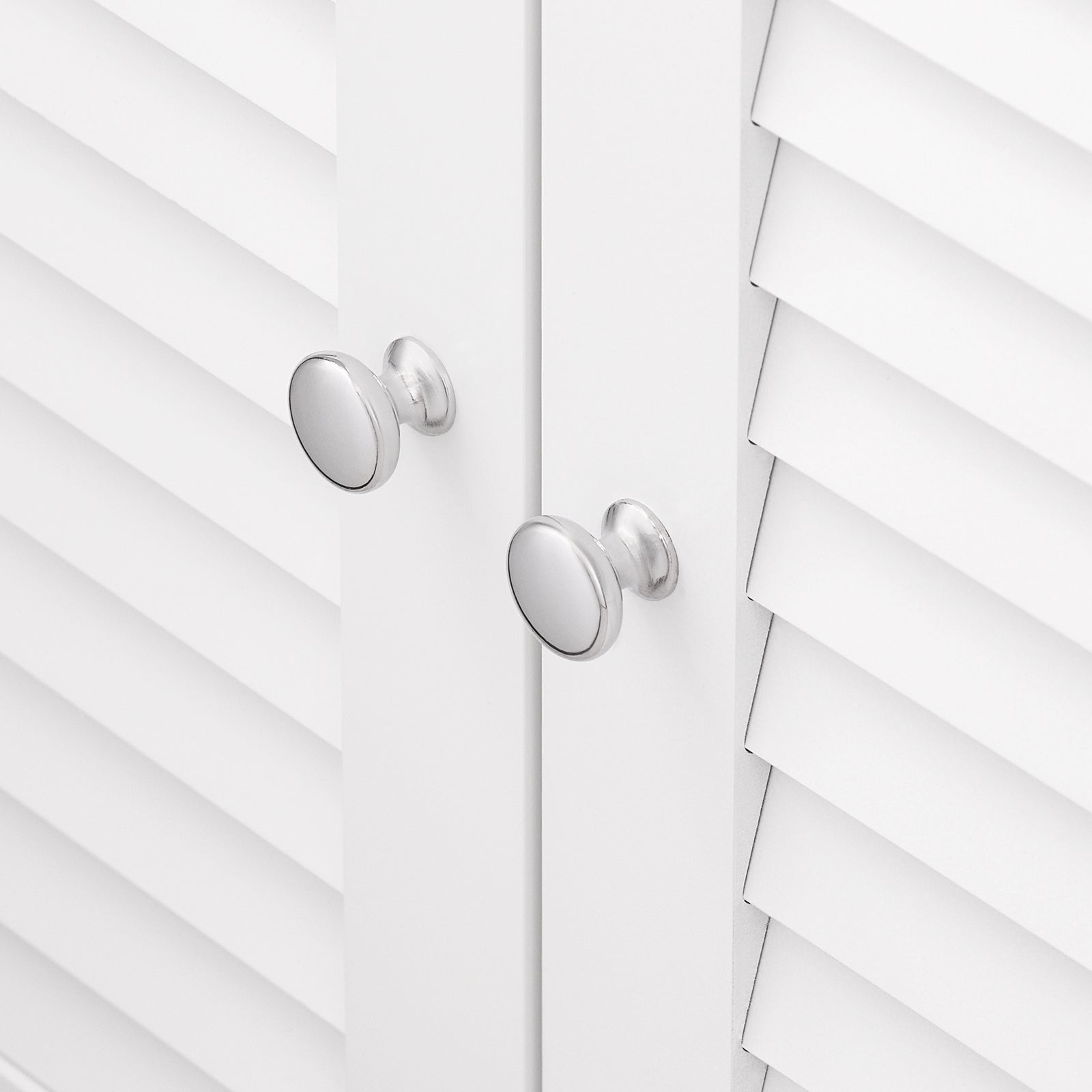 Mobile Base per lavabo con 2 Ante in Stile tapparelle,Bianco-Naturale,L60*P35*A59cm,FRG237-WN