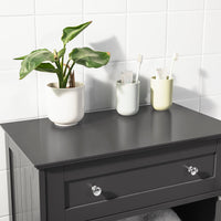 Mobiletto Bagno Colonna Bagno Cassettiera Bagno Con Cassetti Grigio FRG238-DG