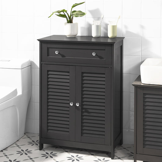 Mobiletto Bagno Colonna Bagno Cassettiera Bagno Con Cassetti Grigio FRG238-DG