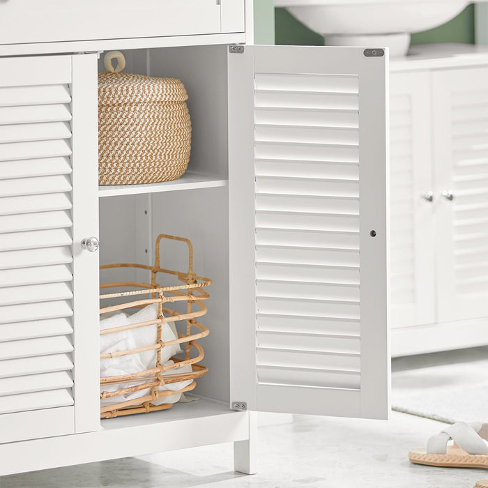 Mobiletto Bagno Colonna Bagno Cassettiera Bagno Con Cassetti Bianco FRG238-W