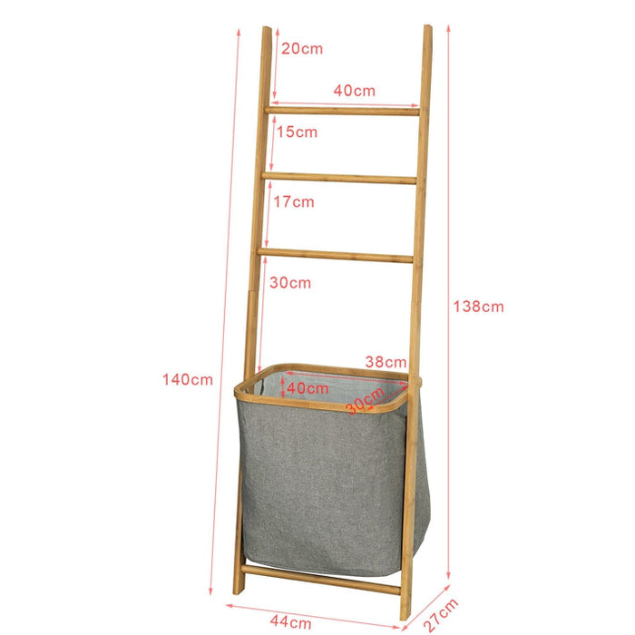 FRG263-N, Scaffale Scala con portabiancheria salvaspazio,organizzare la bagno,impermeabile