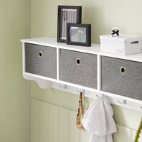 Portachiavi da Muro Ingresso Attaccapanni da Muro Bianco FRG282-W SoBuy