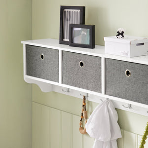 Portachiavi da Muro Ingresso Attaccapanni da Muro Bianco FRG282-W SoBuy