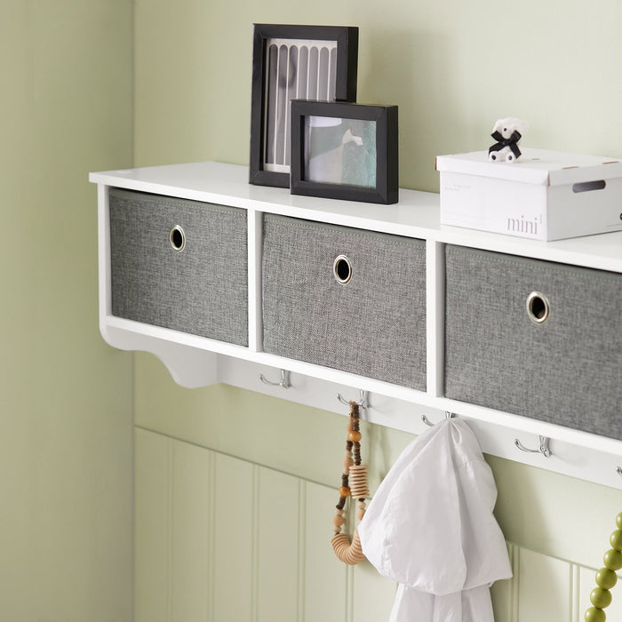 Portachiavi da Muro Ingresso Attaccapanni da Muro Bianco FRG282-W SoBuy