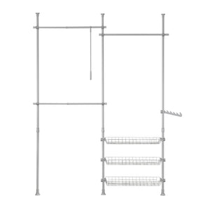 Cabina Armadio Guardaroba Componibile Appendiabiti Grigio FRG34-HG