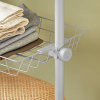 Cabina Armadio Guardaroba Componibile Appendiabiti Grigio FRG34-HG