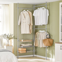 Cabina Armadio Guardaroba Componibile Appendiabiti Grigio FRG34-HG