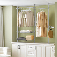 Cabina Armadio Guardaroba Componibile Appendiabiti Grigio FRG34-HG