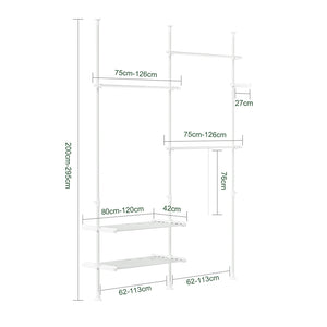 SoBuy Cabina armadio 195x42x295cm FRG34-II-W