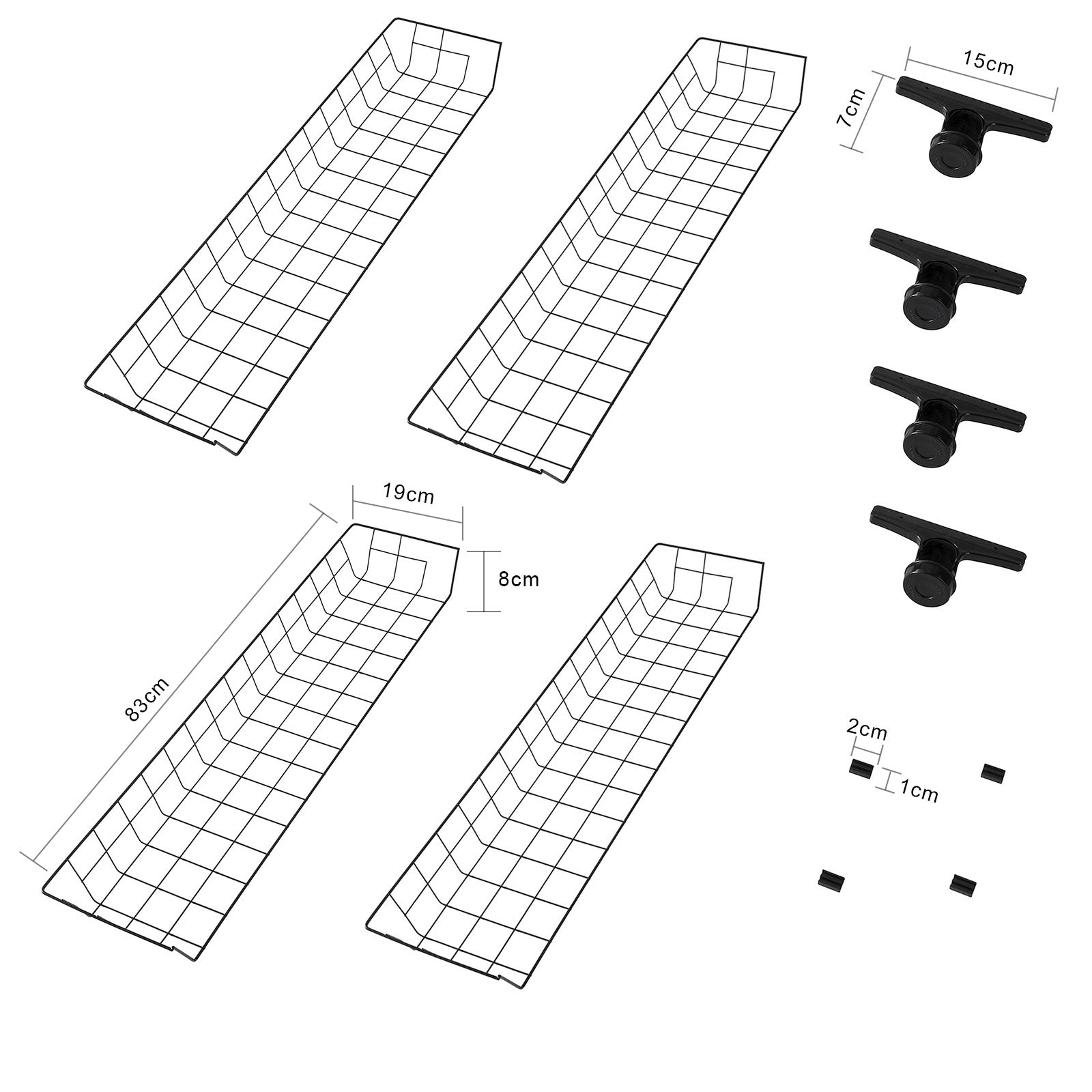 SoBuy 2 cesti per cabina armadio componibile Cestini portaoggetti organizer armadio FRG34-P02