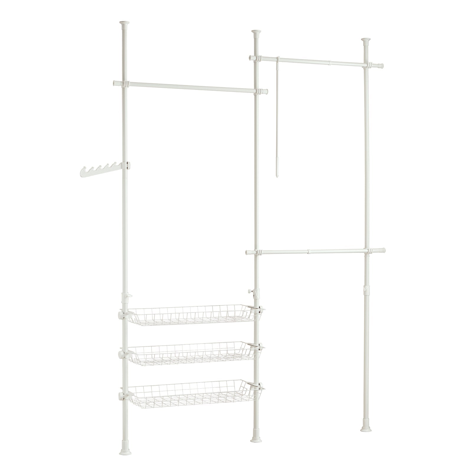 Cabina Armadio Guardaroba Componibile Appendiabiti Bianco FRG34-W