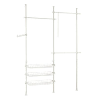 Cabina Armadio Guardaroba Componibile Appendiabiti Bianco FRG34-W