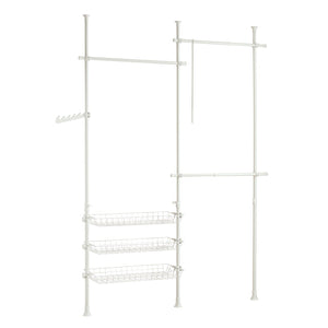 Cabina Armadio Guardaroba Componibile Appendiabiti Bianco FRG34-W