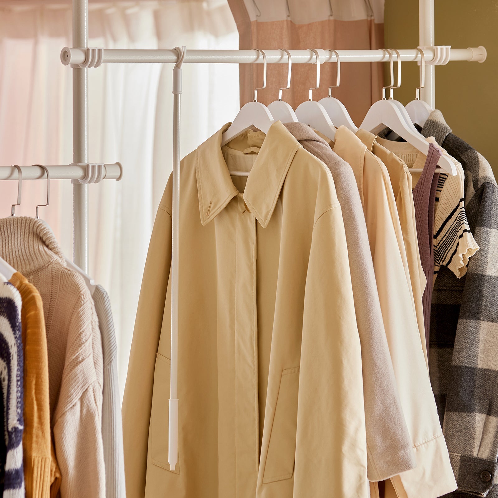 Cabina Armadio Guardaroba Componibile Appendiabiti Bianco FRG34-W