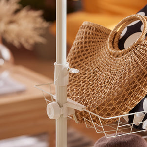 Cabina Armadio Guardaroba Componibile Appendiabiti Bianco FRG34-W