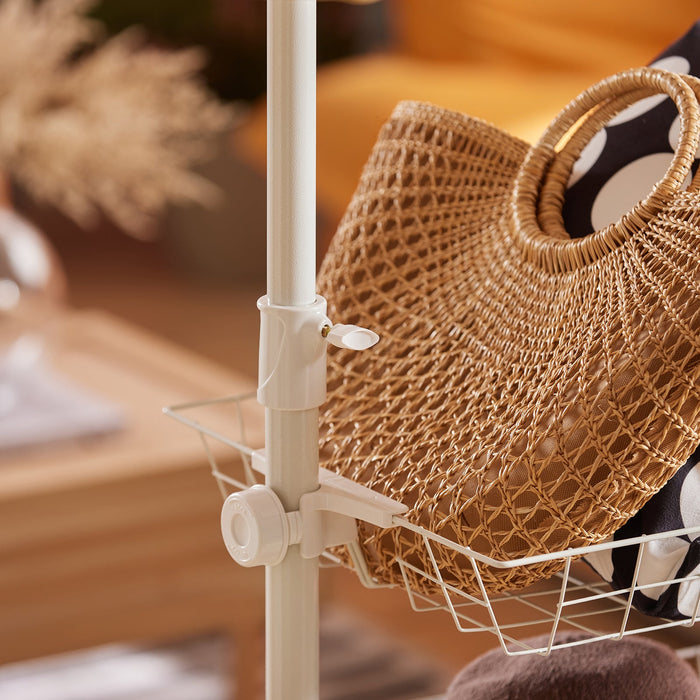 Cabina Armadio Guardaroba Componibile Appendiabiti Bianco FRG34-W