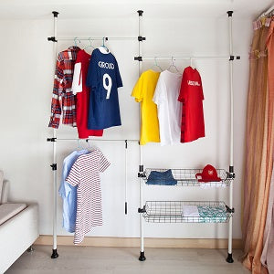 SoBuy 2 cesti per cabina armadio componibile Cestini portaoggetti organizer armadio FRG34-P02