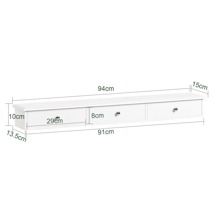 Consolle Con 3 Cassetti Libreria Scaffale A Scala Libreria A Scala Bianco FRG43-L-W SoBuy