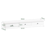 Consolle Con 3 Cassetti Libreria Scaffale A Scala Libreria A Scala Bianco FRG43-L-W SoBuy