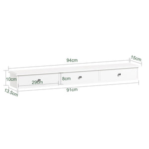 Consolle Con 3 Cassetti Libreria Scaffale A Scala Libreria A Scala Bianco FRG43-L-W SoBuy