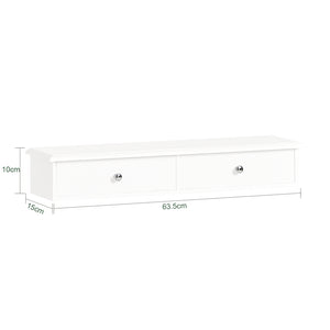 SoBuy FRG43-W Mensola con cassetti, Libreria, porta gioielli a chiavi,bianco