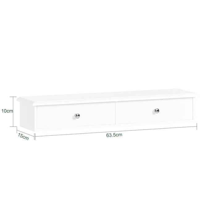 SoBuy FRG43-W Mensola con cassetti, Libreria, porta gioielli a chiavi,bianco