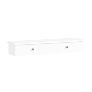 SoBuy FRG43-W Mensola con cassetti, Libreria, porta gioielli a chiavi,bianco