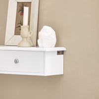 SoBuy FRG43-W Mensola con cassetti, Libreria, porta gioielli a chiavi,bianco