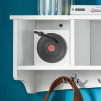 Portachiavi da parete Appendichiavi Appendiabiti Mensola da bagno L72cm Bianco FRG48-L-W