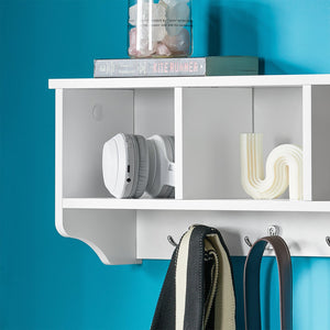 Portachiavi da parete Appendichiavi Appendiabiti Mensola da bagno L60cm Bianco FRG48-W