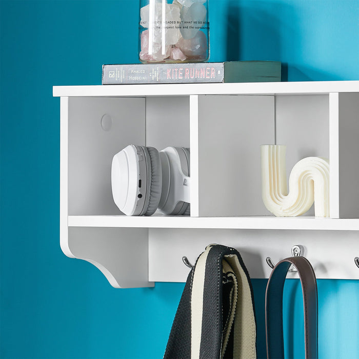 Portachiavi da parete Appendichiavi Appendiabiti Mensola da bagno L60cm Bianco FRG48-W