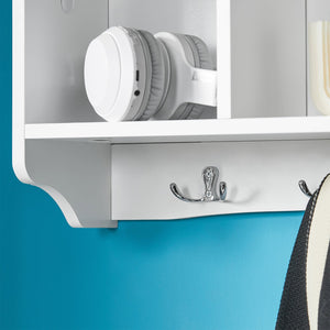 Portachiavi da parete Appendichiavi Appendiabiti Mensola da bagno L60cm Bianco FRG48-W