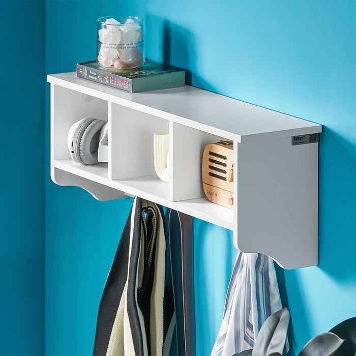 Portachiavi da parete Appendichiavi Appendiabiti Mensola da bagno L60cm Bianco FRG48-W