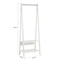 SoBuy guardaroba, appendiabiti con due ripiani colore: bianco FRG59-W,IT