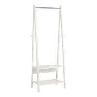 SoBuy guardaroba, appendiabiti con due ripiani colore: bianco FRG59-W,IT