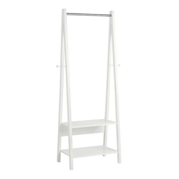 SoBuy guardaroba, appendiabiti con due ripiani colore: bianco FRG59-W,IT