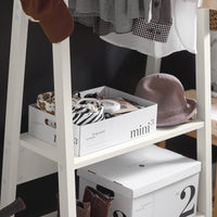 SoBuy guardaroba, appendiabiti con due ripiani colore: bianco FRG59-W,IT