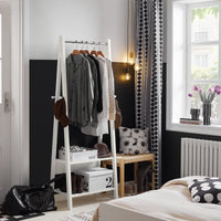 SoBuy guardaroba, appendiabiti con due ripiani colore: bianco FRG59-W,IT