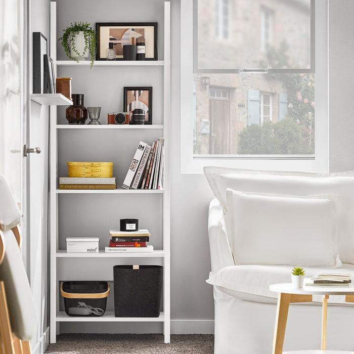  scaffale a scala moderno con cinque ripiani. colore: bianco FRG61-W,IT