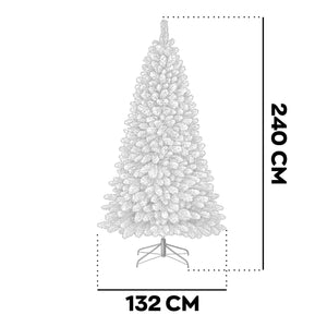 Shinny - Albero di Natale Innevato in PE, PVC e PP Ø132x240H cm, 1894 Punte