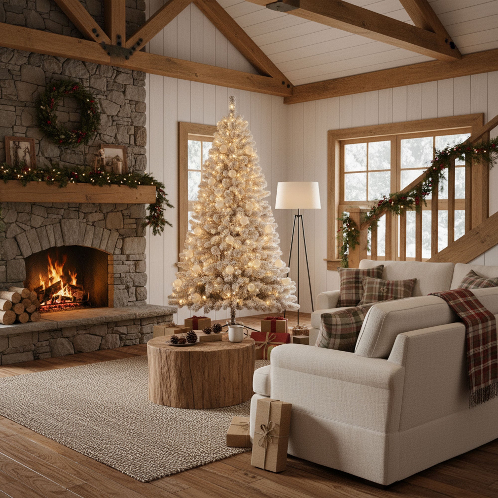 Shinny - Albero di Natale Innevato in PE, PVC e PP Ø145x270H cm, 2507 Punte