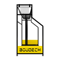 Parkade - Rastrelliera Portabici 4 Posti a Pavimento da Garage con Cesta Portaoggetti e 4 Ganci in Metallo Nero