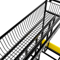 Parkade - Rastrelliera Portabici 4 Posti a Pavimento da Garage con Cesta Portaoggetti e 4 Ganci in Metallo Nero