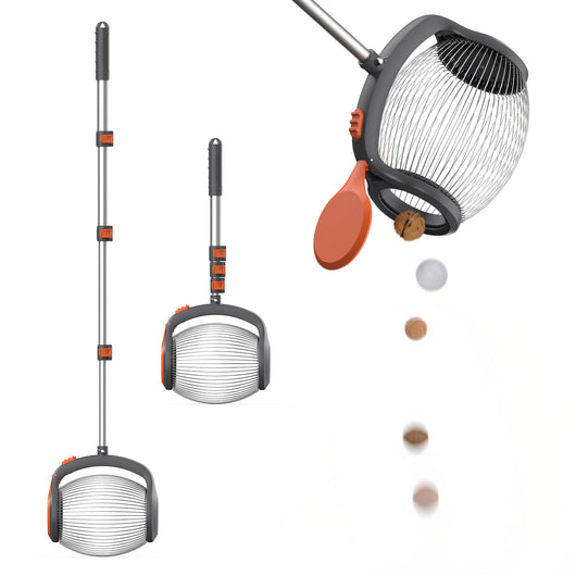 Bawang - Rullo Raccoglifrutta da 2 a 4 cm con Asta Telescopica in Acciaio per Frutta Nocciole Castagne e Oggetti