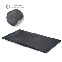 Piatto doccia antracite mineral marmo resina antiscivolo h4 cm *** misure l100 x p80 x h4 cm, confezione 1