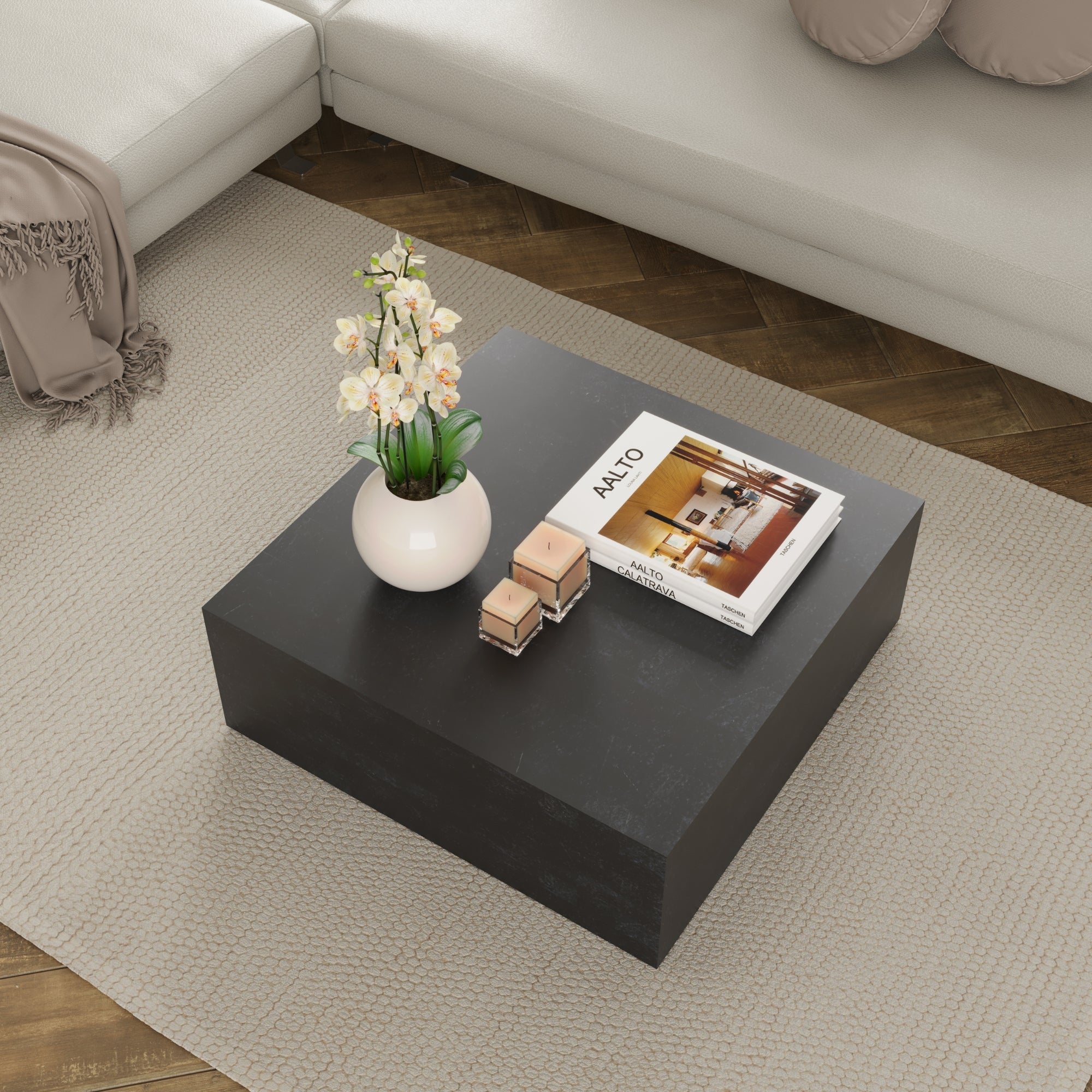 Tavolino da salotto Obsydian - cm 80 X 80 H. 28 | Duzzle