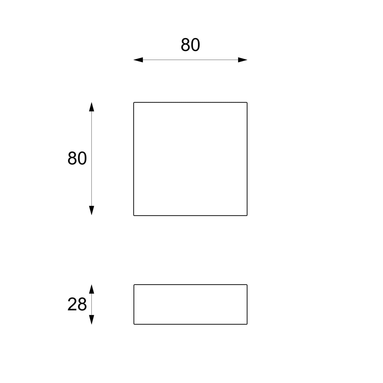 Tavolino da salotto Obsydian - cm 80 X 80 H. 28 | Duzzle